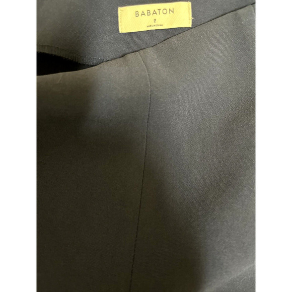 Aritzia Babaton Wide Leg pants Size 2 Navy Blue Side Zip Pocket-less - Picture 5 of 11